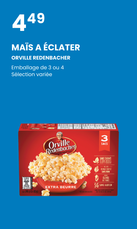 Mais a eclater orville redenbacher